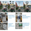 portable mobile trailer mounted led light tower with 2kw diesel generator
